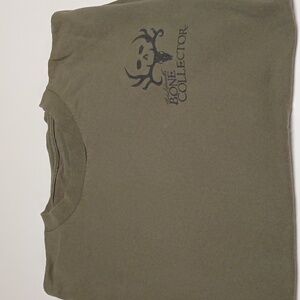 Vintage Bone Collector Shull tee By Michael‎ Waddel Size M Men's Army Green Y2K